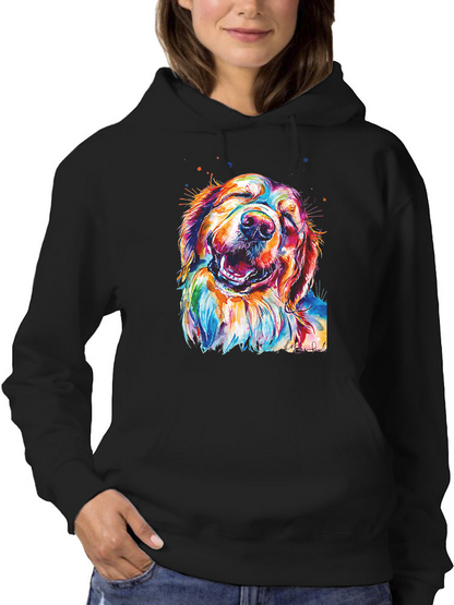 Colorful Golden Retriever Hoodie or Sweatshirt -Weekday Best Designs